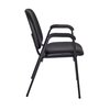 Regency Regency Ace Vinyl Guest Stacking Chair with Arms (18 pack)- Black 2125LBK18PK